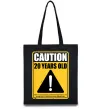 Эко-сумка Caution 20 years old Черный фото