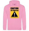 Чоловіча толстовка (худі) Caution 30 years old Рожевий фото