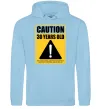 Женская толстовка (худи) Caution 30 years old Голубой фото