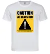 Чоловіча футболка Caution 30 years old Білий фото