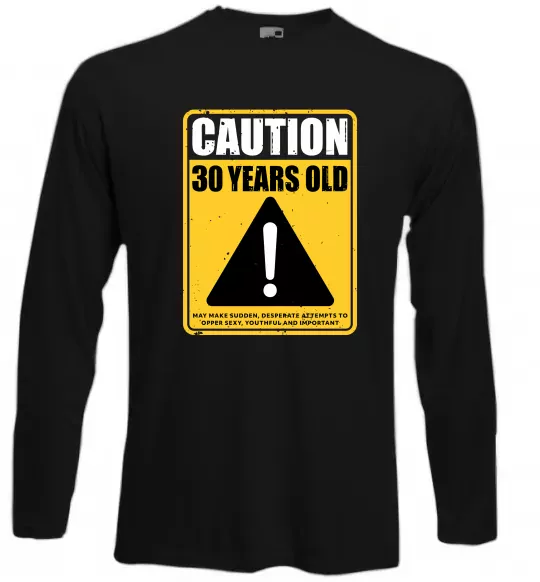 Лонгслив Caution 30 years old Черный фото