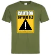 Чоловіча футболка Caution 30 years old Оливковий фото