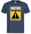 Чоловіча футболка Caution 30 years old Темно-синій фото