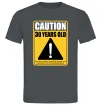 Чоловіча футболка Caution 30 years old Графіт фото