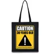Эко-сумка Caution 30 years old Черный фото