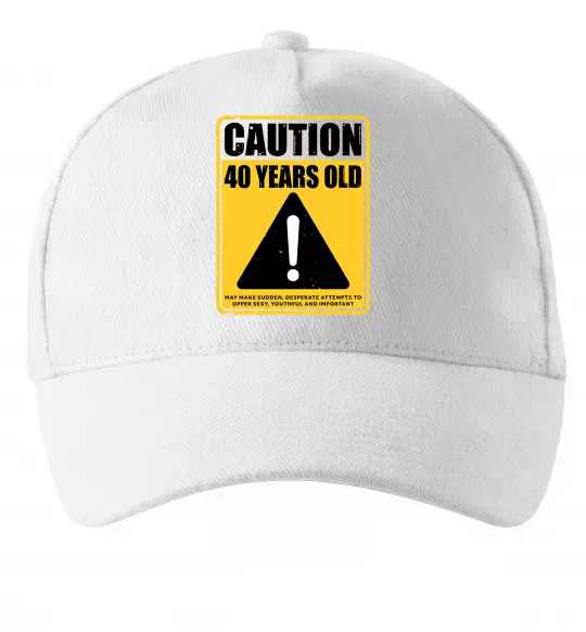 Кепка Caution 40 years old Белый фото