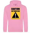 Мужская толстовка (худи) Caution 40 years old Розовый фото