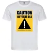 Мужская футболка Caution 40 years old Белый фото