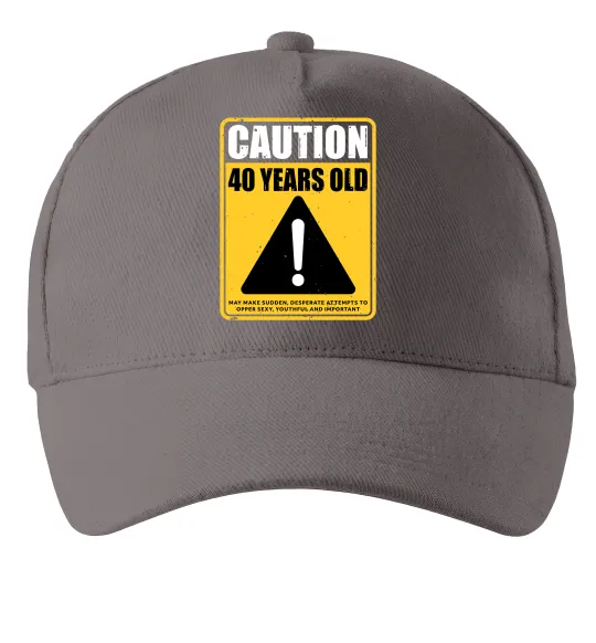 Кепка Caution 40 years old Серый фото