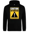 Мужская толстовка (худи) Caution 40 years old Черный фото