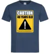Мужская футболка Caution 40 years old Темно-синий фото