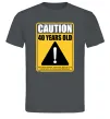 Мужская футболка Caution 40 years old Графит фото