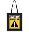 Еко-сумка Caution 40 years old Чорний фото