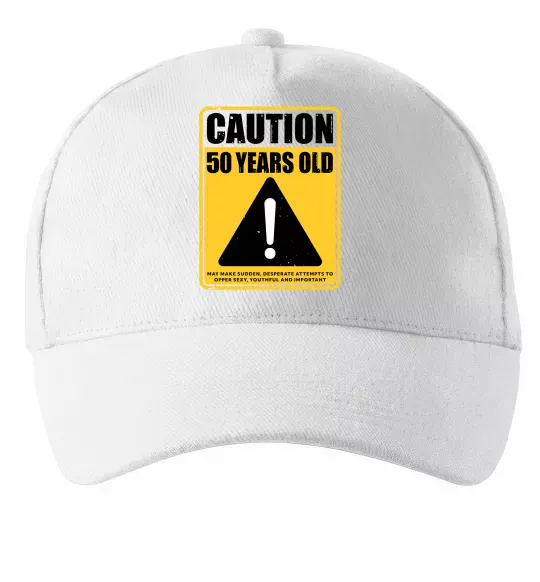 Кепка Caution 50 years old Белый фото