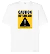 Футболка Оверсайз Caution 50 years old Белый фото