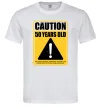 Мужская футболка Caution 50 years old Белый фото