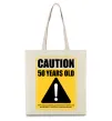 Еко-сумка Caution 50 years old Бежевий фото