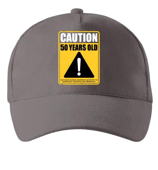 Кепка Caution 50 years old Серый фото