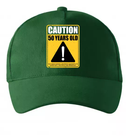 Кепка Caution 50 years old Темно-зеленый фото