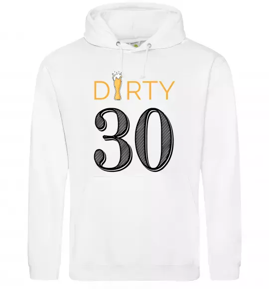 Чоловіча толстовка (худі) Dirty 30 beer Білий фото