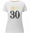 Жіноча преміум футболка Dirty 30 beer Білий фото
