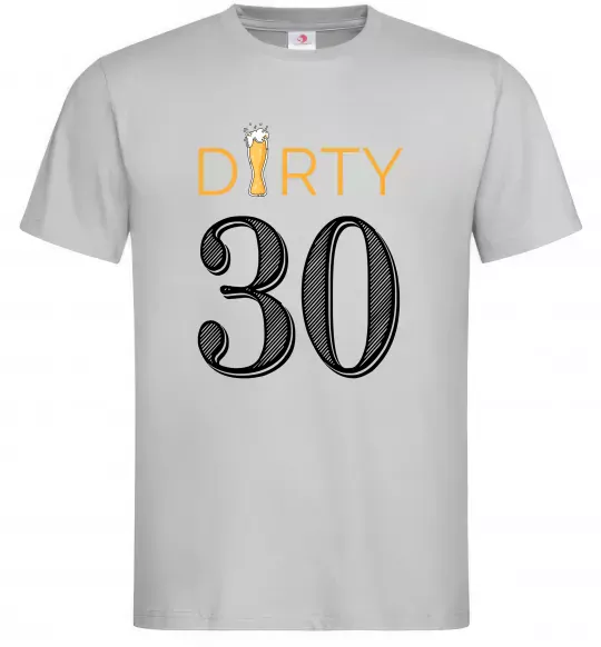 Чоловіча футболка Dirty 30 beer Сірий фото