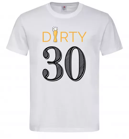 Чоловіча футболка Dirty 30 beer Білий фото