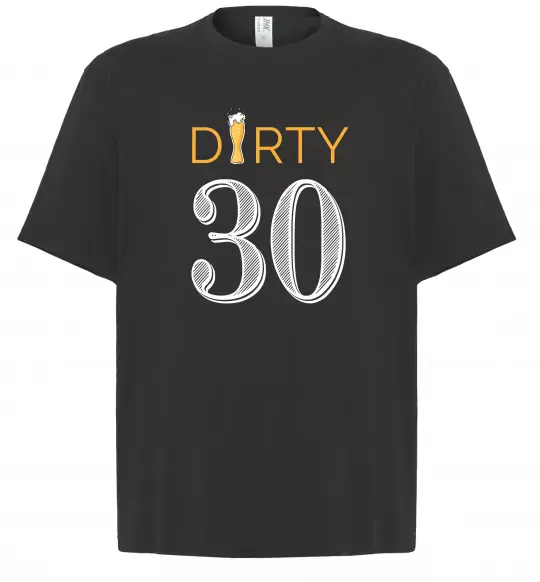 Футболка Оверсайз Dirty 30 beer Чорний фото