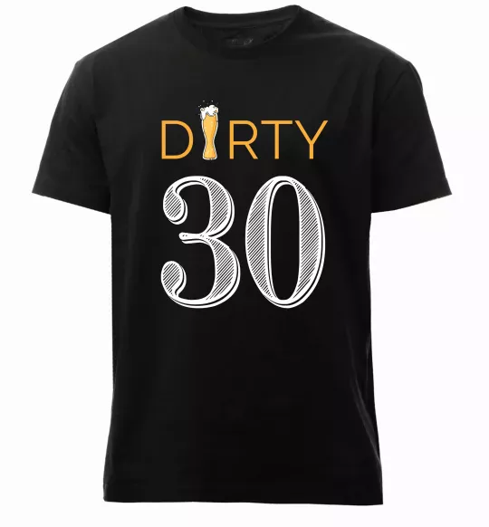 Мужская премиум футболка Dirty 30 beer Черный фото