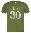Чоловіча футболка Dirty 30 beer Оливковий фото