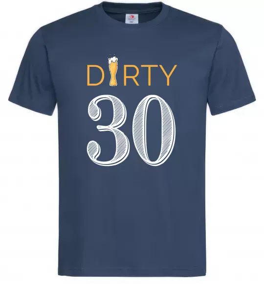 Чоловіча футболка Dirty 30 beer Темно-синій фото