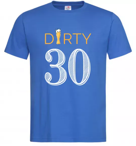 Чоловіча футболка Dirty 30 beer Яскраво-синій фото