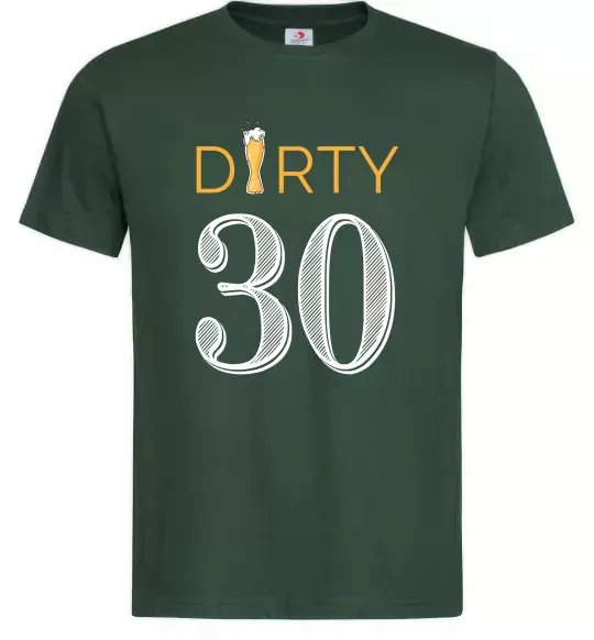Чоловіча футболка Dirty 30 beer Темно-зелений фото