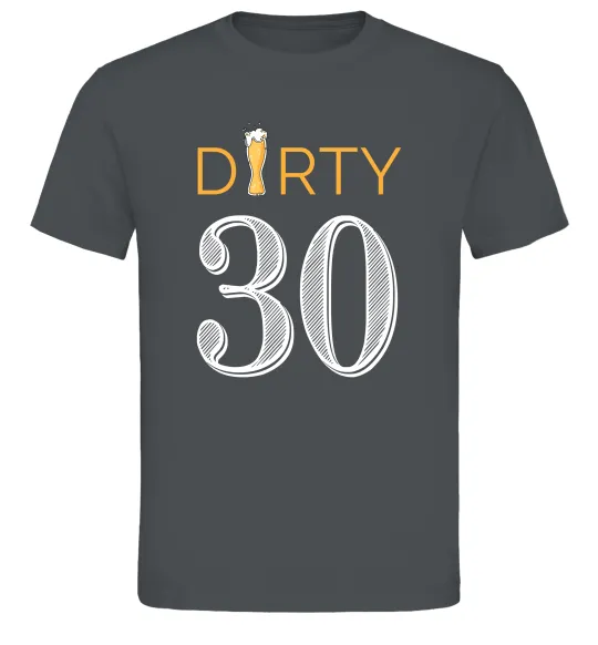 Чоловіча футболка Dirty 30 beer Графіт фото