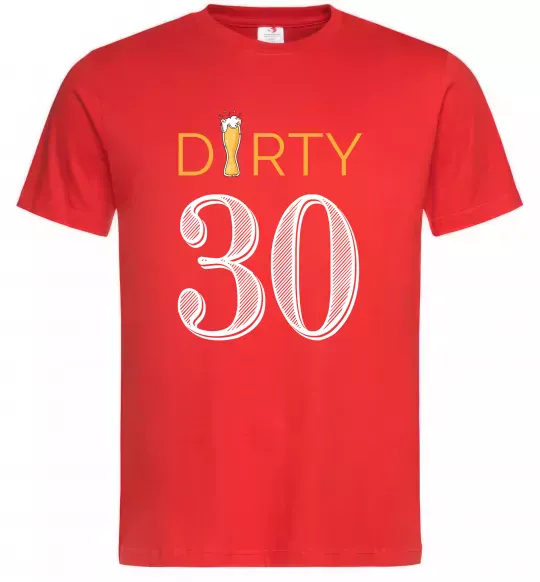 Чоловіча футболка Dirty 30 beer Червоний фото