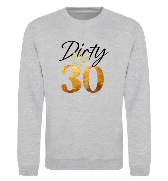 Свитшот Dirty 30 golden Серый меланж фото