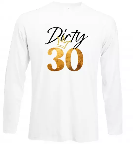 Лонгслив Dirty 30 golden Белый фото
