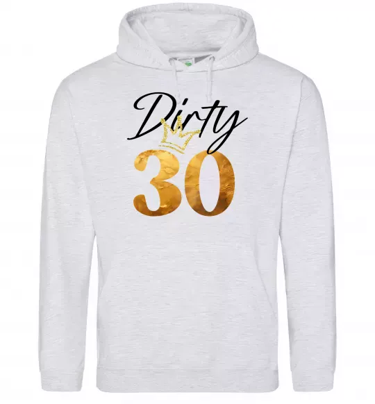 Чоловіча толстовка (худі) Dirty 30 golden Сірий меланж фото