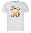 Мужская футболка Dirty 30 golden Белый фото