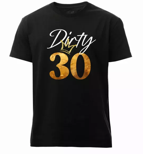 Мужская премиум футболка Dirty 30 golden Черный фото