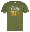 Мужская футболка Dirty 30 golden Оливковый фото