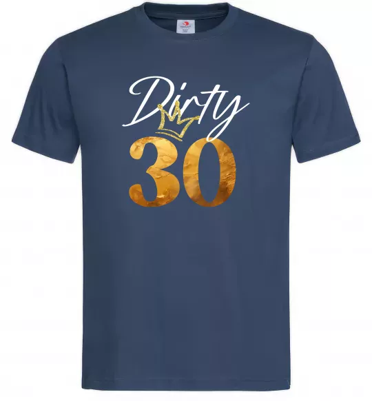 Мужская футболка Dirty 30 golden Темно-синий фото