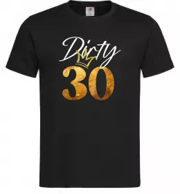 Мужская футболка Dirty 30 golden Черный фото