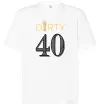 Футболка Оверсайз Dirty 40 beer Белый фото