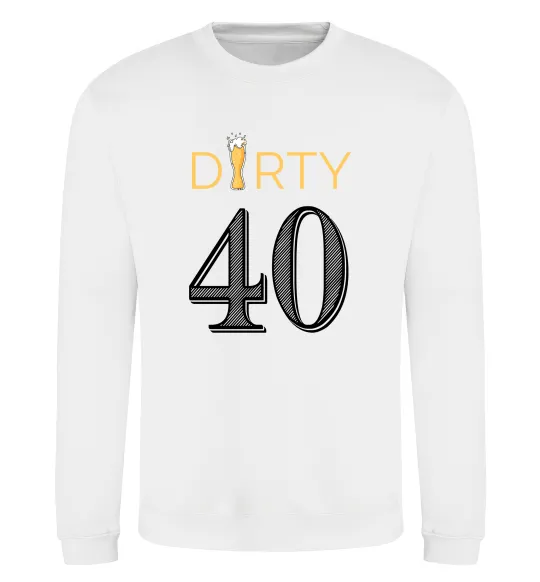 Свитшот Dirty 40 beer Белый фото