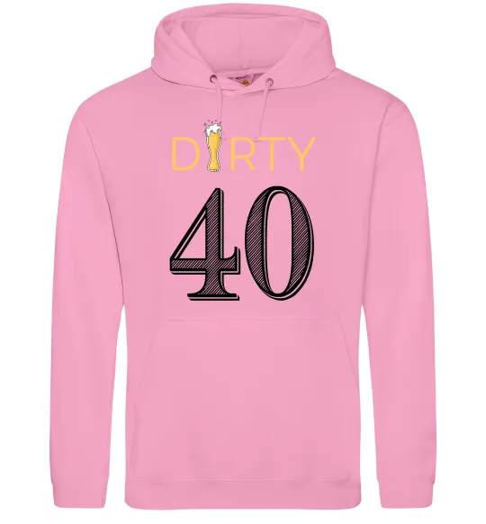 Мужская толстовка (худи) Dirty 40 beer Розовый фото