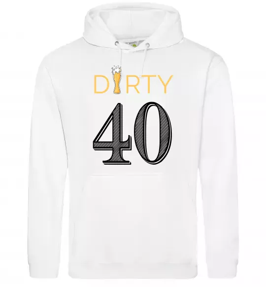 Женская толстовка (худи) Dirty 40 beer Белый фото