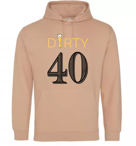 Женская толстовка (худи) Dirty 40 beer Песочный фото