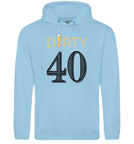 Женская толстовка (худи) Dirty 40 beer Голубой фото