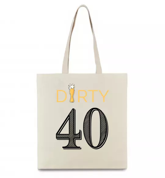Эко-сумка Dirty 40 beer Бежевый фото